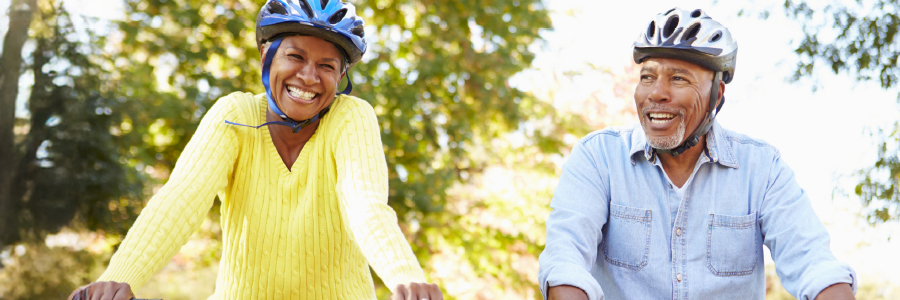 Image of people riding bikes outdoors
