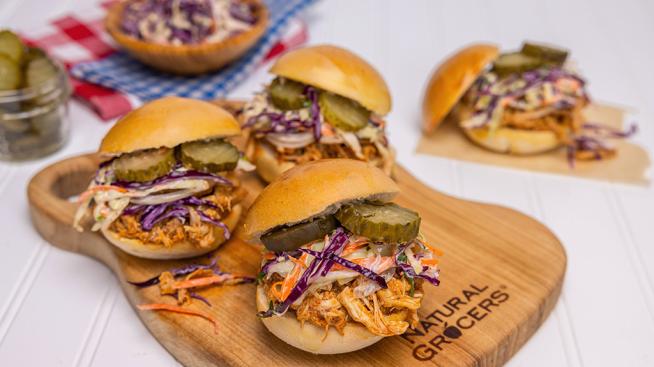 Honey Ale Pulled Chicken Sandwiches